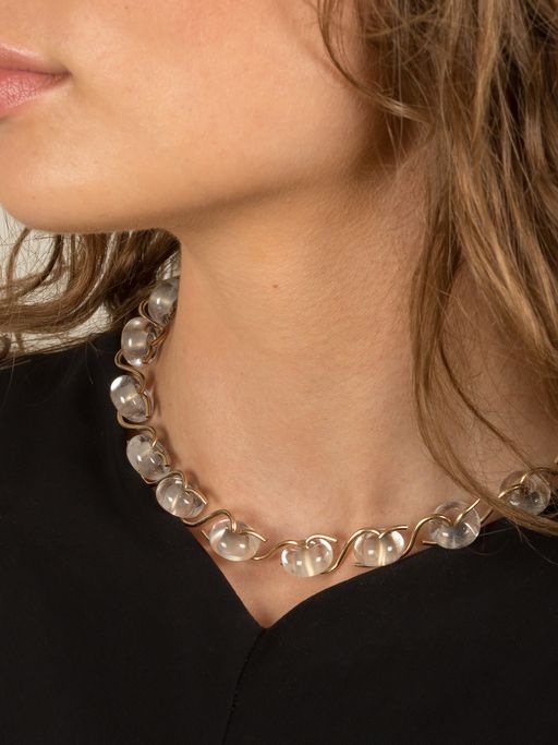 Quartz poise collar necklace photo