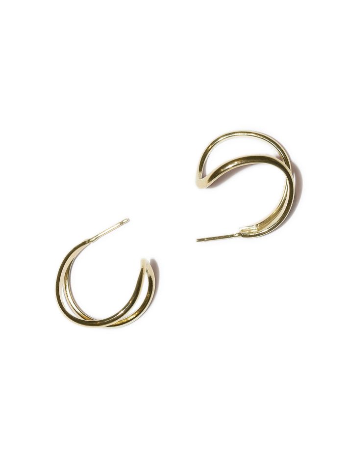 Wave hoop earrings