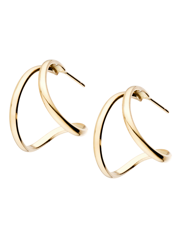 Wave hoop earrings