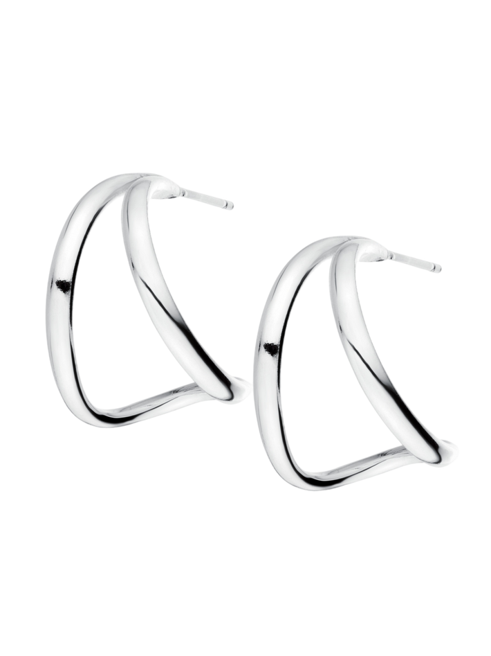 Wave hoop earrings