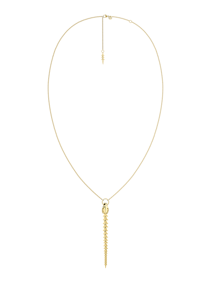 Serpent's trace drop pendant - yellow gold vermeil
