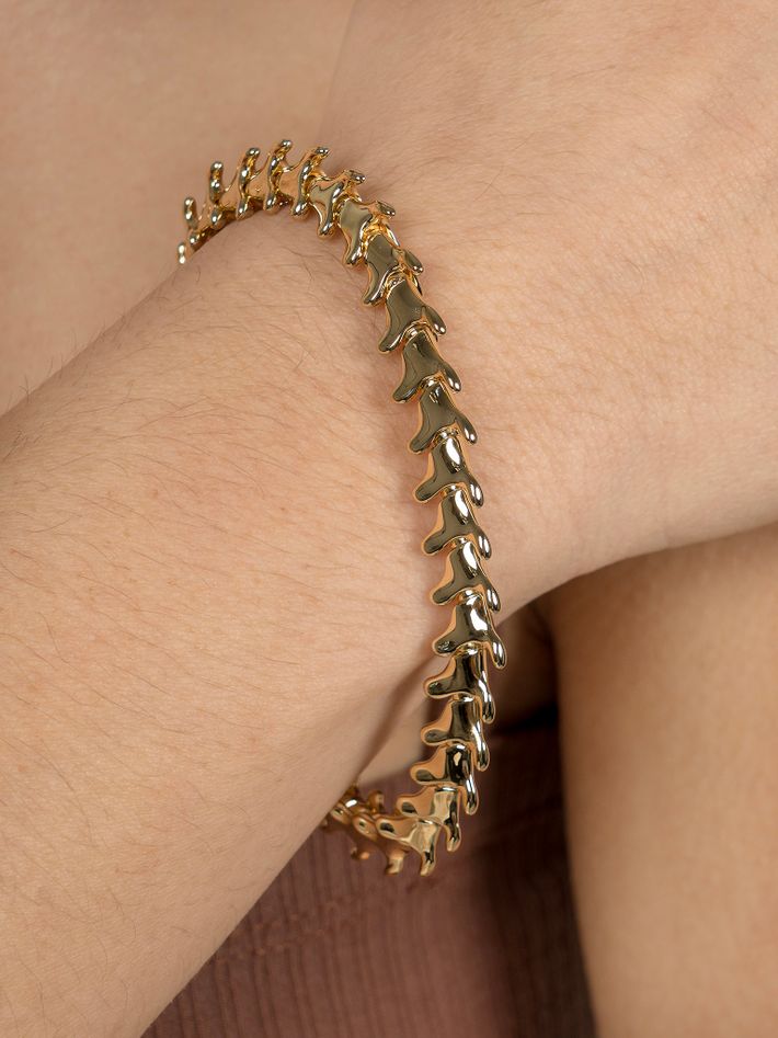 Serpent's trace slim bracelet - yellow gold vermeil