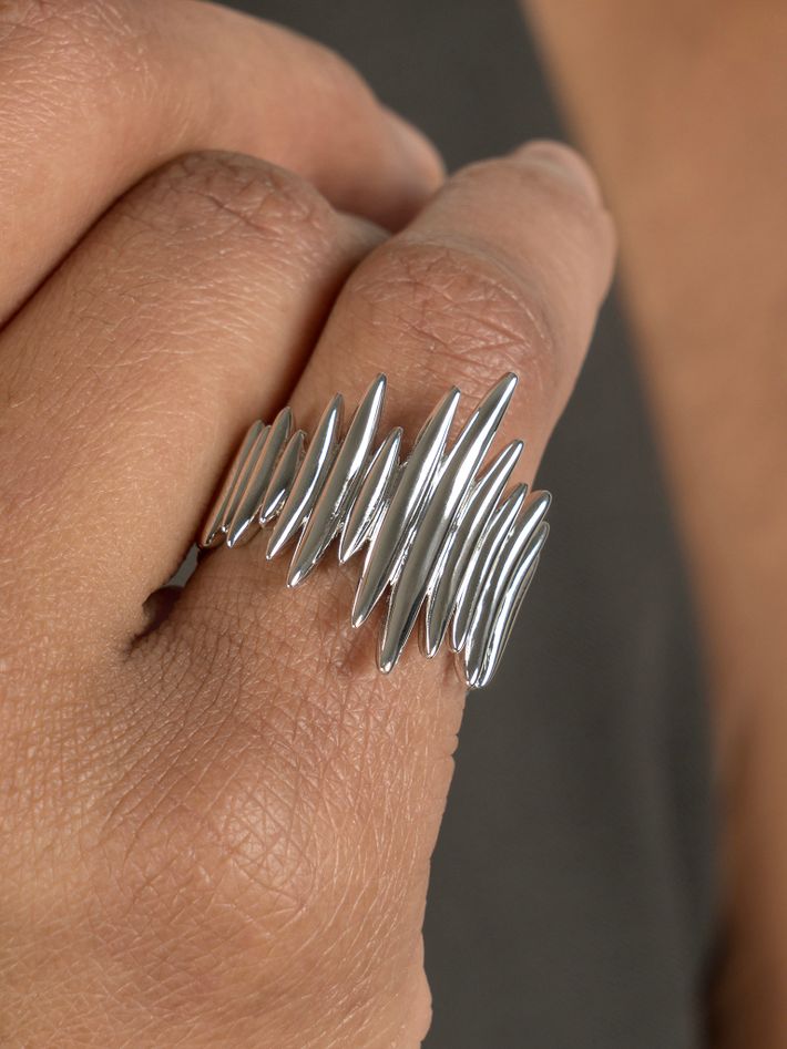 Quill wrap ring - silver