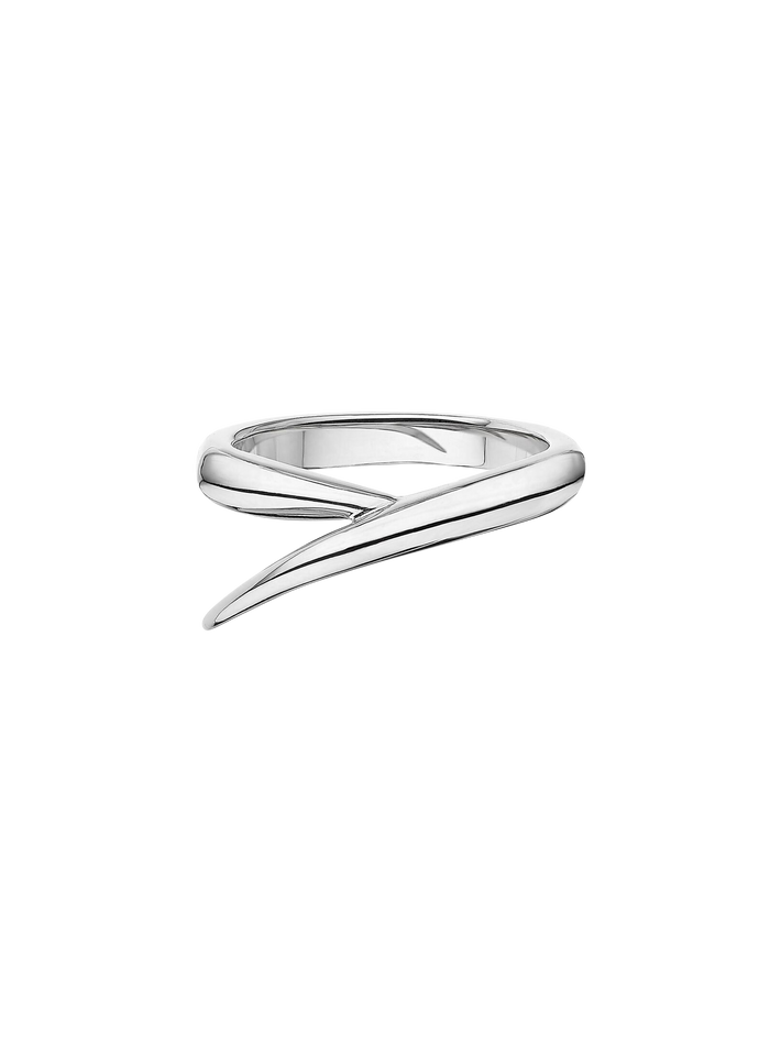 Interlocking single ring - 18ct white gold