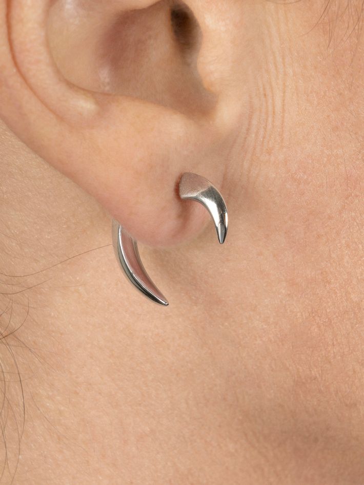 Talon mini earrings - silver