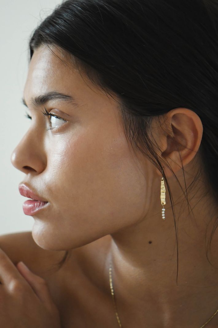 Vague de papier d'or earrings