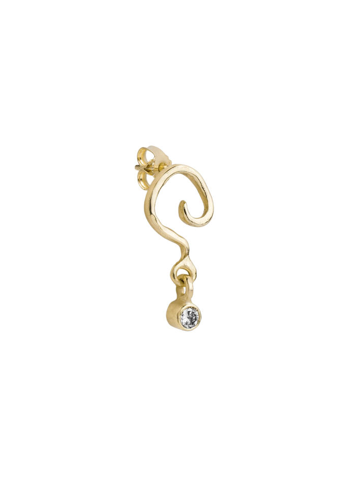 Nombre d'or gold earring