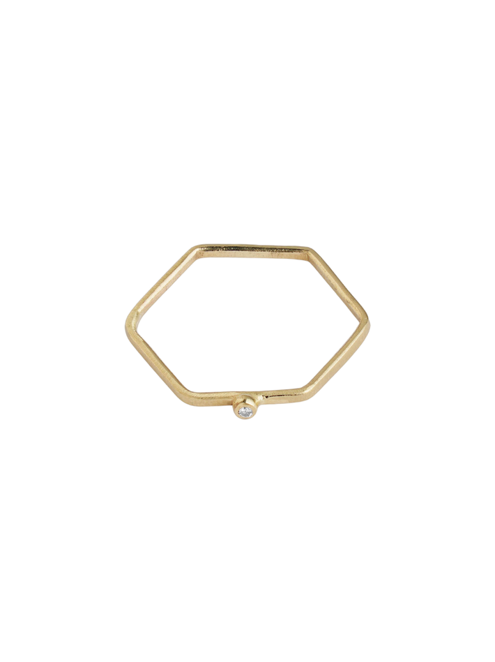 Hexagonale gold ring