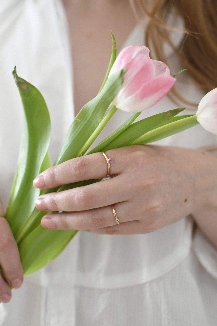 Vague vriellée gold ring