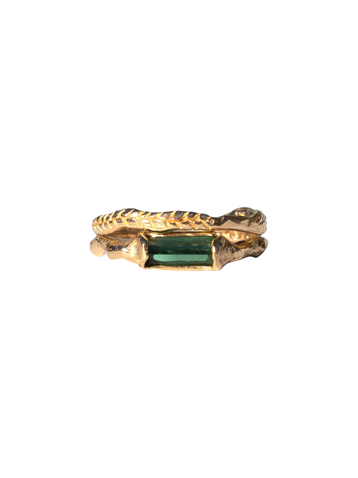 Tyri stacking ring with vibrant tourmaline