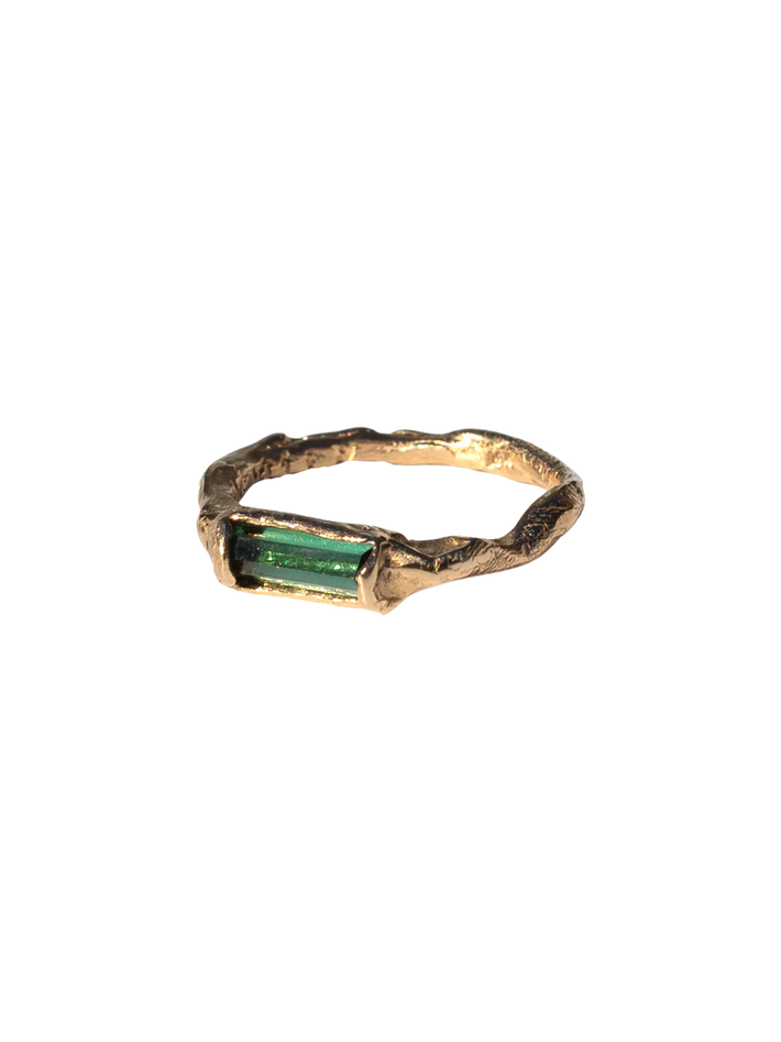 Tyri stacking ring with vibrant tourmaline