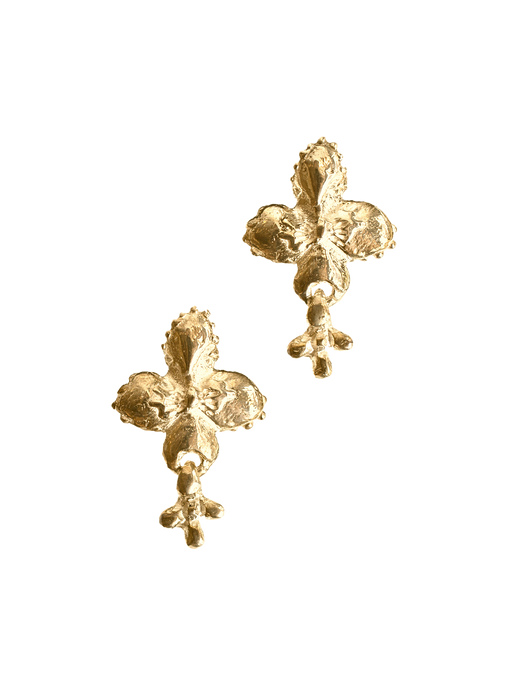 Rós flower earrings 14k gold photo