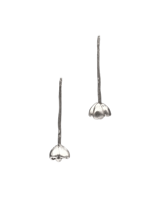 Rota long flower earrings sterling silver photo