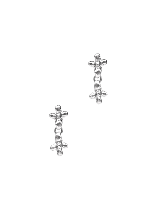 Berta flower earrings sterling silver photo