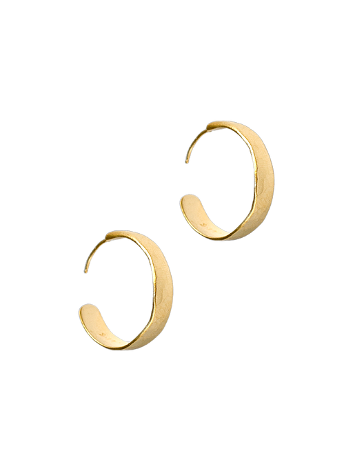 Sigr taper hoop earrings 14k gold photo