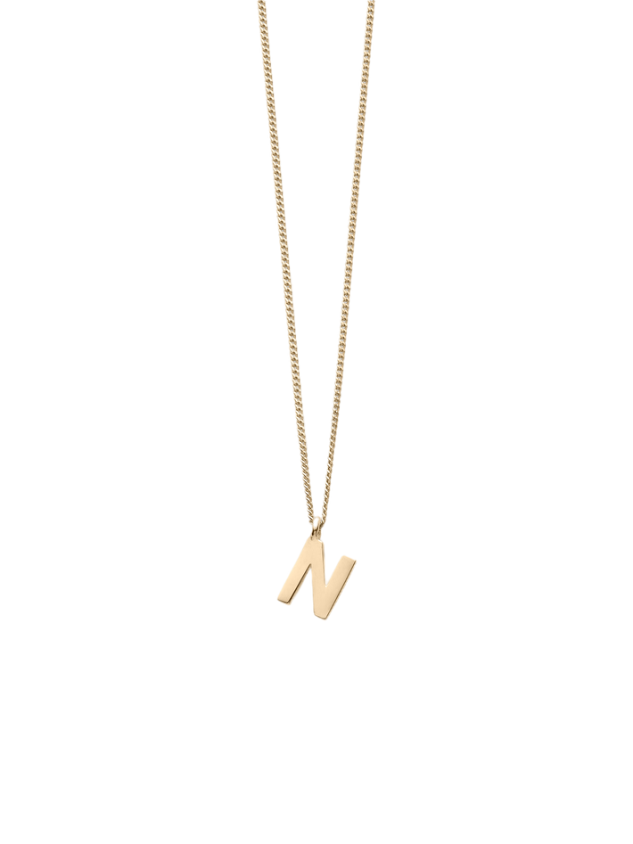 Note letter chain necklace