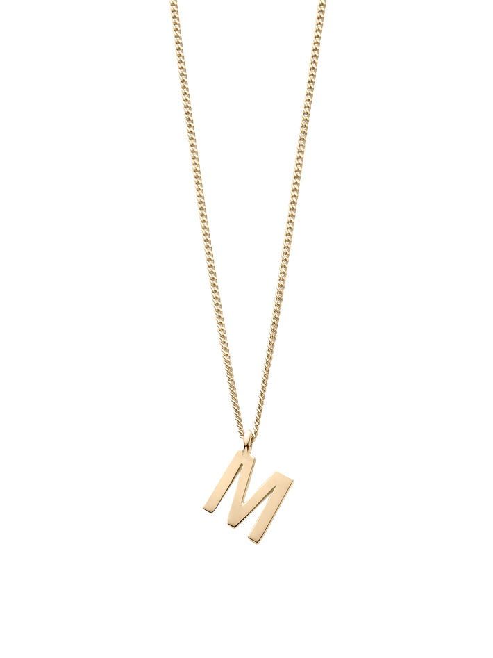 Note letter chain necklace