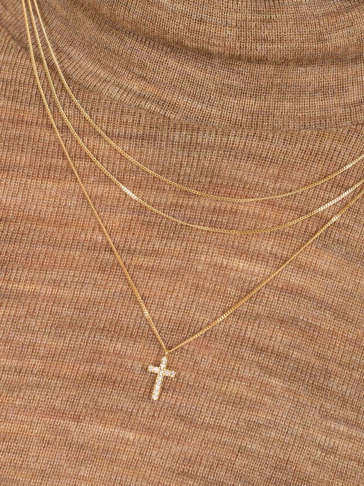 Novo diamond cross chain necklace