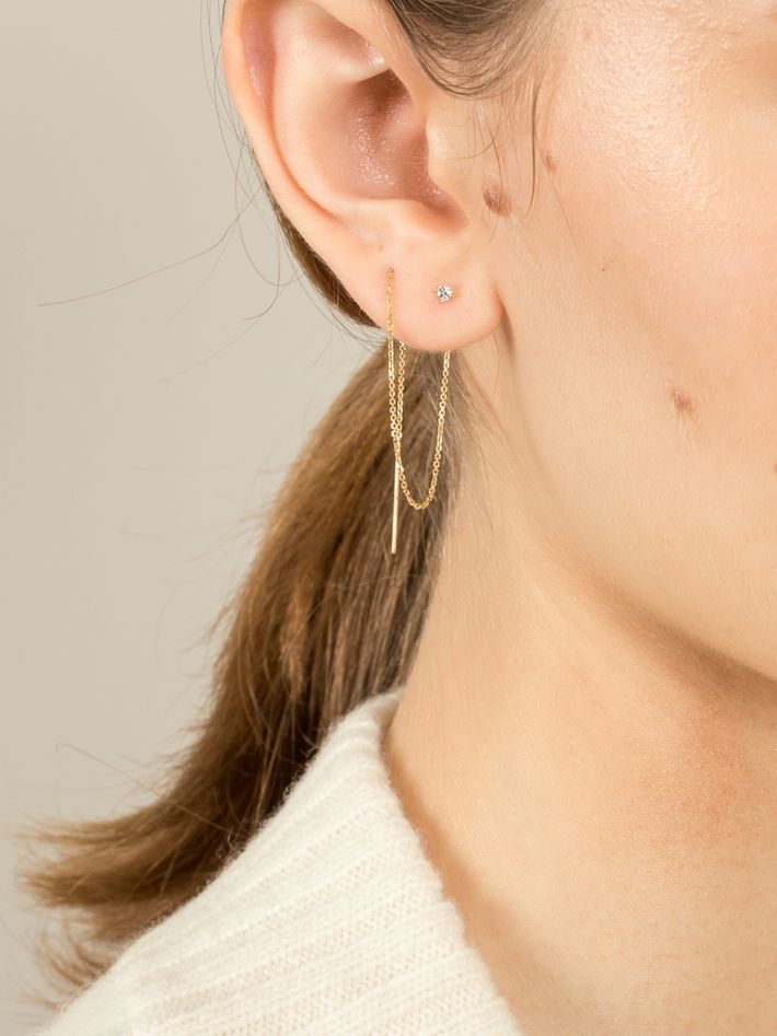 Eyre diamond chain earring