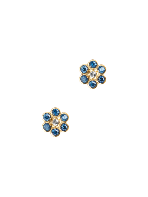 Miniflower studs 4 blue photo