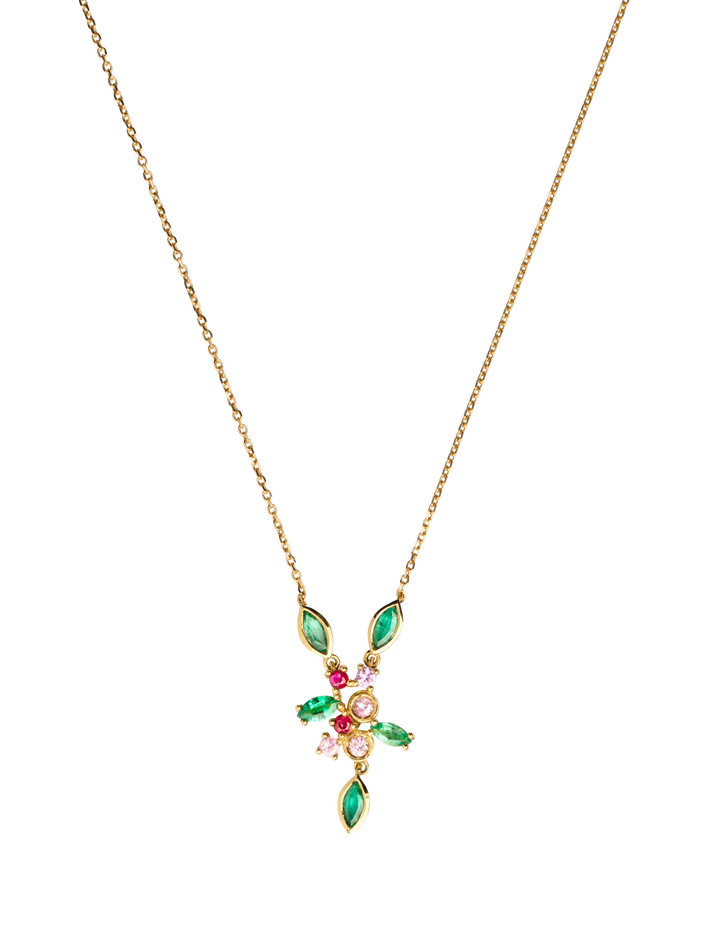 Camélia necklace 1 pink