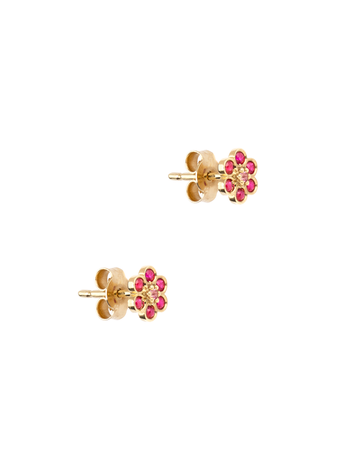 Miniflower studs 1 red