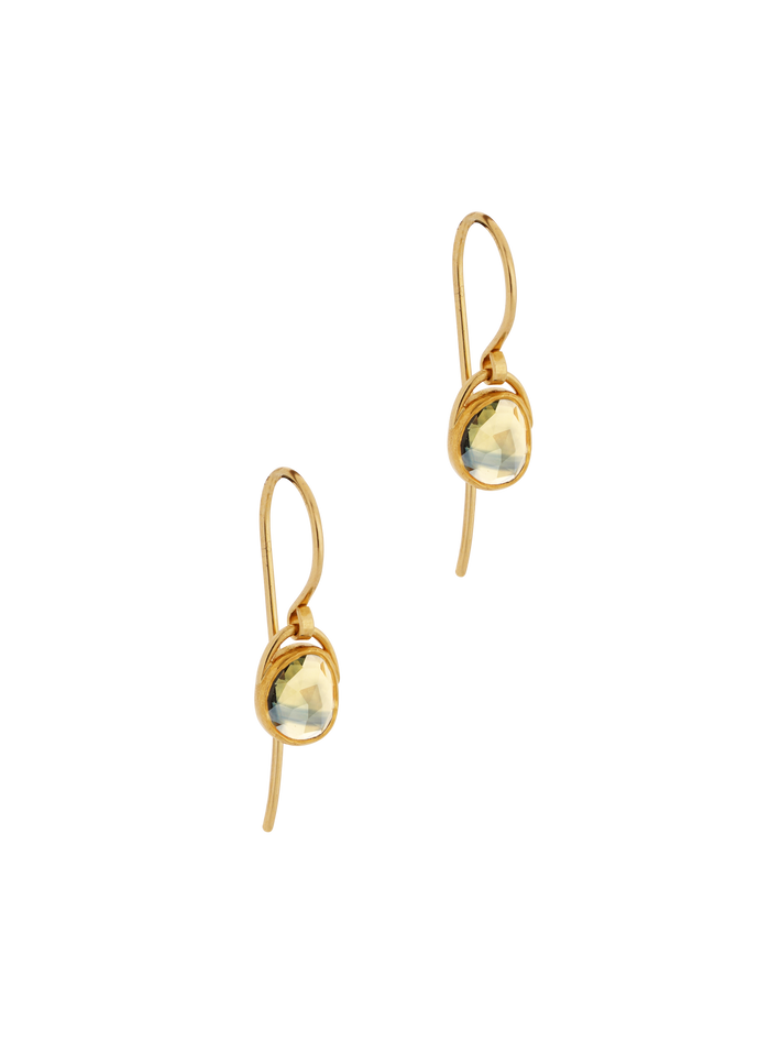 Freeform rose cut australian sapphire earrings