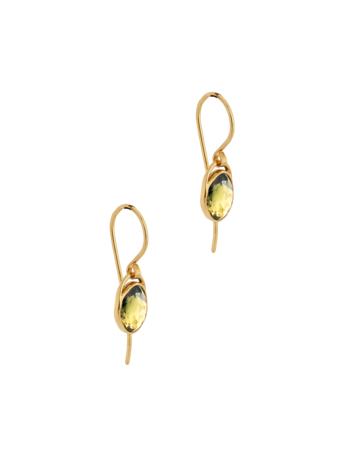 Freeform rose cut australian sapphire earrings (ii)