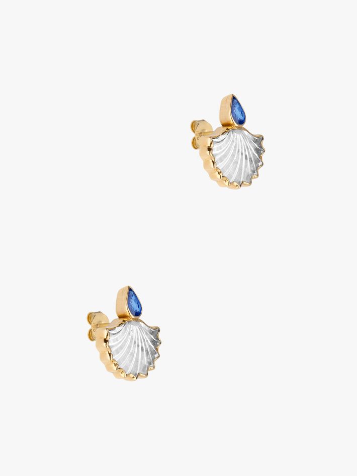 Carnation crystal stud earrings