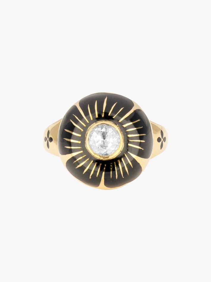 Sphere flower diamond ring