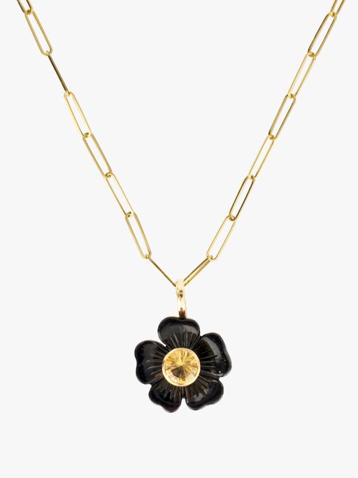 Small flower onyx necklace photo