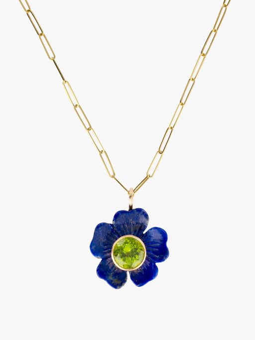 Flower lapis necklace photo