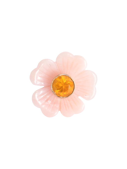Small flower rhodonite ring photo