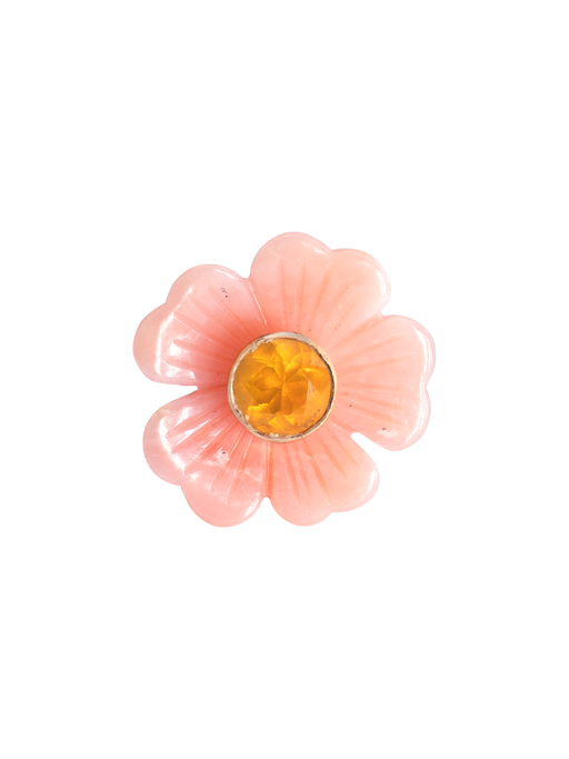 Small flower rhodonite ring photo