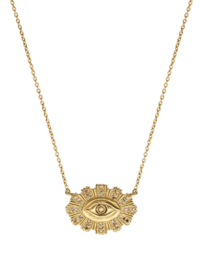 Diamond divine eye necklace