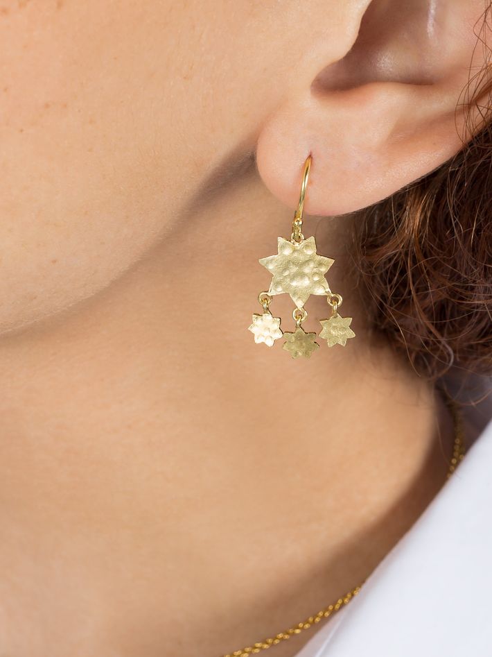 Star cascade earrings