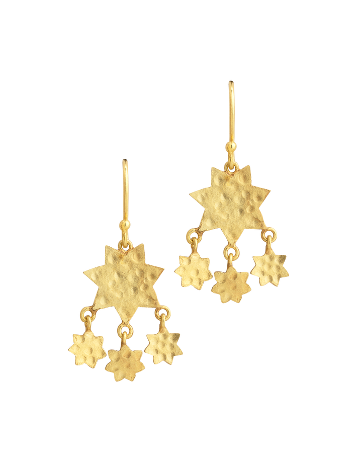 Star cascade earrings