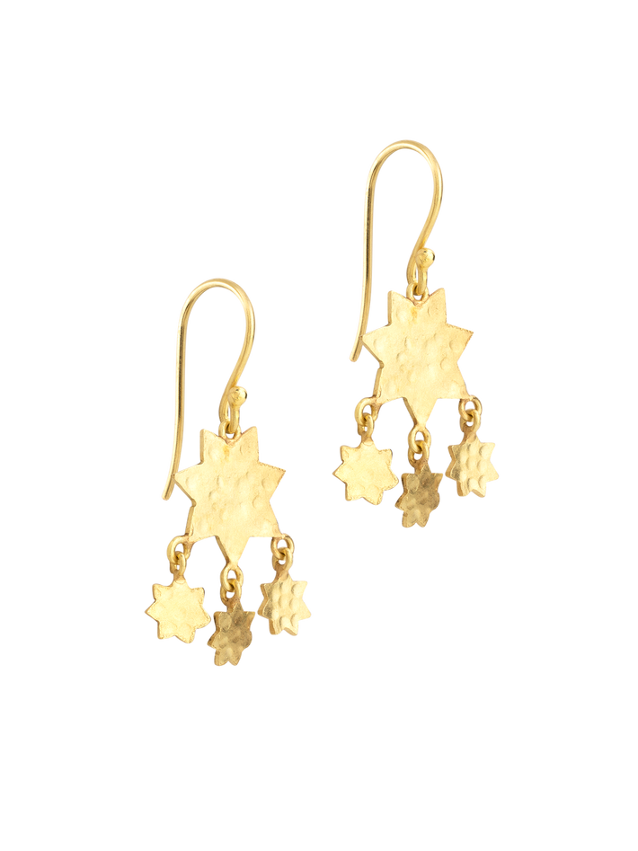 Star cascade earrings