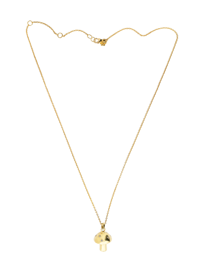 Small diamond toadstool necklace