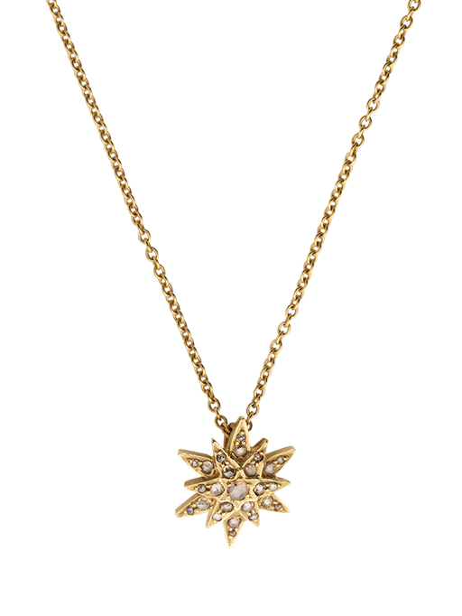 Small diamond starburst necklace photo