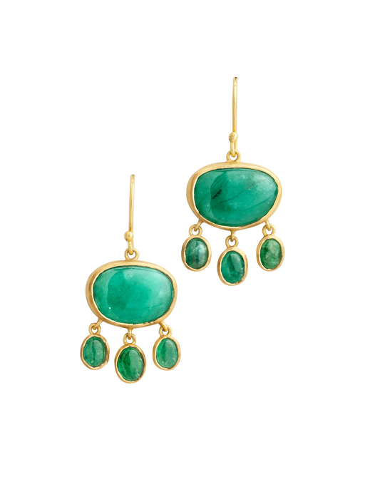 Emerald cascade earrings photo