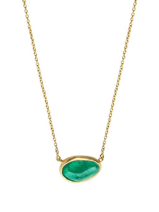 Emerald tumble necklace photo