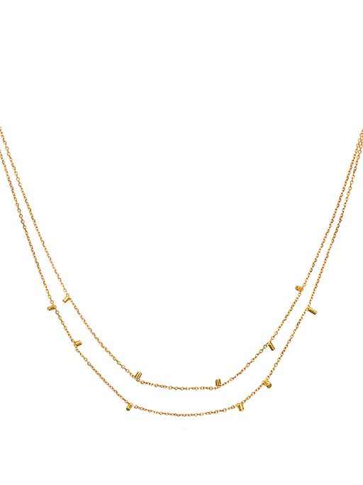 Gold dust double strand necklace photo
