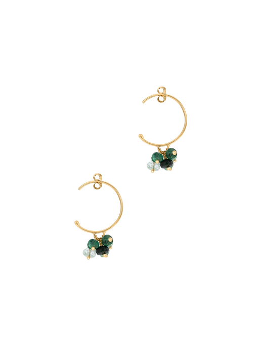 Pogo punk emerald cluster baby hoops photo