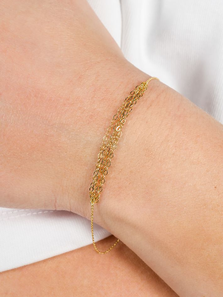Gold tassel bracelet