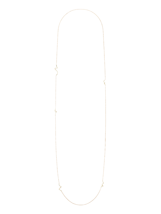Doodles in gold long necklace photo