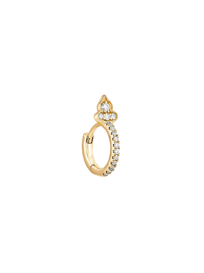 Marie-antoinette tiny hoop yellow gold