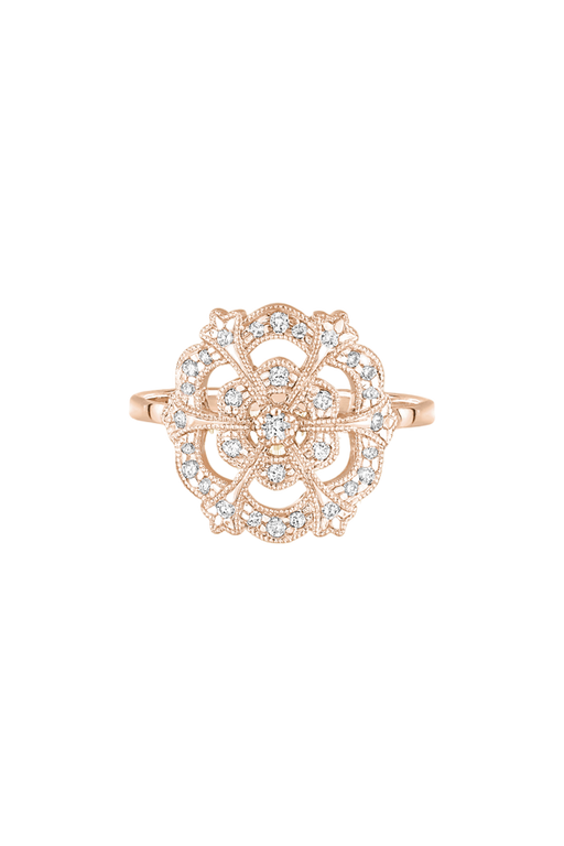 Lace ring rose gold photo