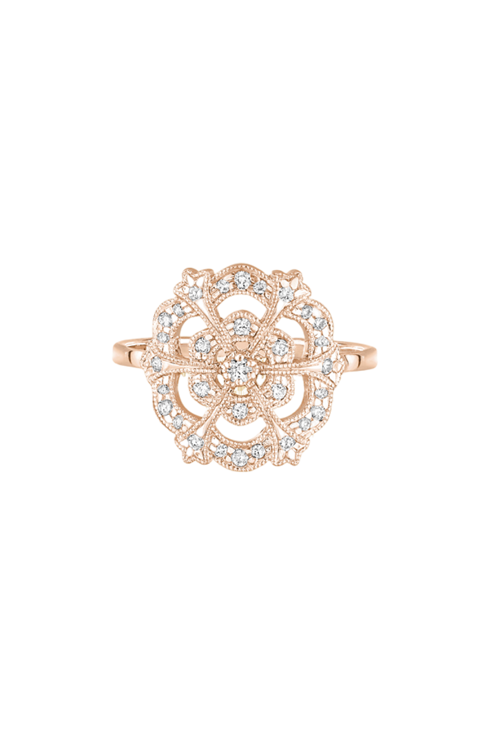 Lace ring rose gold
