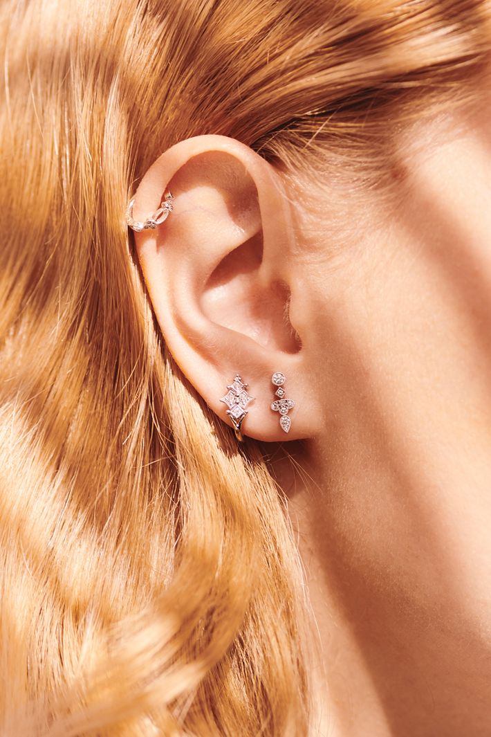 Crush single earring rose gold